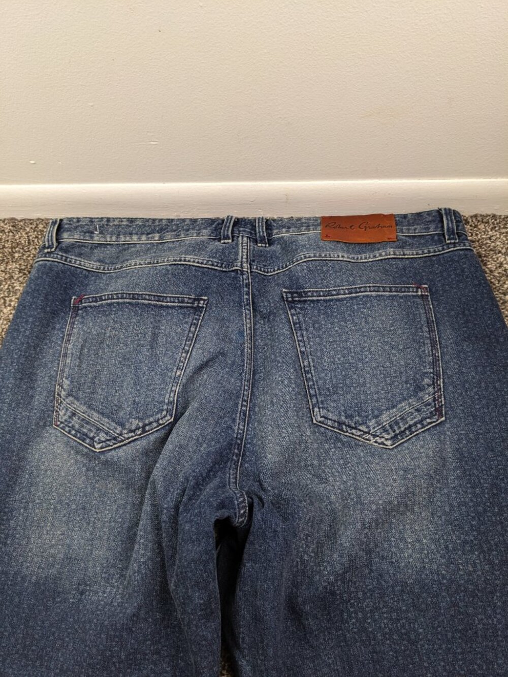 Robert Graham Jeans Geometric Mens 40x36 Yates Classic Blue Stretch - Picture 7 of 11